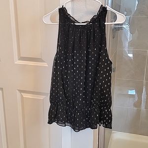 White House Black Market gold sparkle tank top